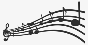 Silver Music Notes Png Download - Flowing Music Notes Png