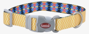 Coastal Pet Products Yellow Chevron Aztec Sublime Adjustable