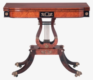 Lyre-base Card Table