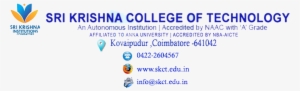 Admissions - Sri Krishna College Of Engineering & Technology