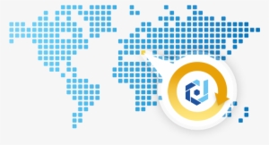 Square Dot World Map Vector Free