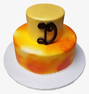 Round Gold Cake - Fondant