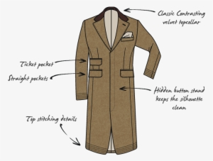 Brown Tweed Bespoke Overcoat - Mens Covert Over Coat