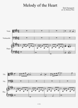 Melody Of The Heart Sheet Music Composed By Shirō Hamaguchi - Canon Pachelbel Cello Piano