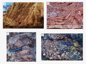 Laterally Persistent Flow Banding Near Base Of Lava - Igneous Rock