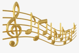Gold Music Notes Png - Golden Music Notes Png