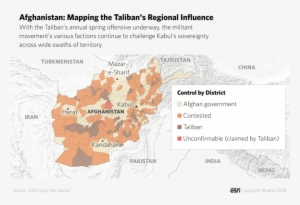 A Map Depicting The Extent Of Taliban Control In Afghanistan ...