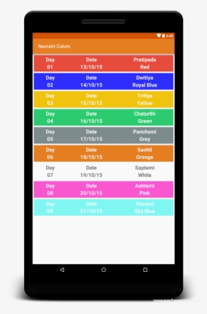 Navratri Colours 2018 Wallpapers - Navratri Color Code 2018
