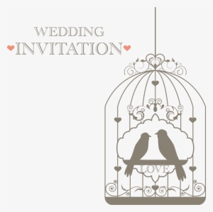 Png Transparent Lovebird Invitation Birdcage Invitations - Vektor Burung Dalam Sangkar
