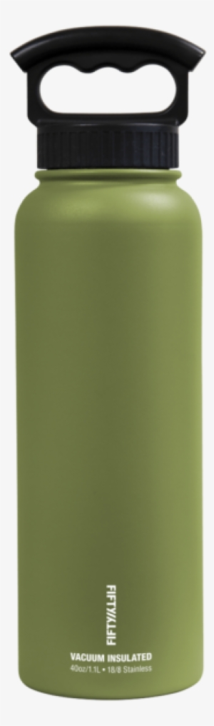 40oz Bottle With Wide Mouth 3 Finger Lid - Fifty Fifty Water Bottle 40 Oz