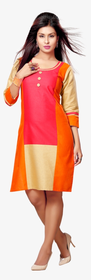 Yuri's Multicoloured Cotton Straight Kurti Yuri's Multicoloured - Kurti Ladies Wear Png
