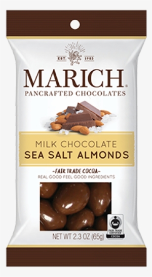 Milk Chocolate Sea Salt Almonds, 12 Pack/2 - Marich Chocolate Toffee Almonds