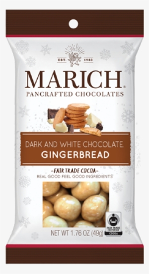 Dark & White Chocolate Gingerbread - Marich Chocolate Milk Chocolate, Salted Almonds - 2.3