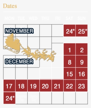 Christmas Experience Dates - Christmas Day