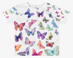 Butterfly Swarm All Over Kids Sublimation T Shirt - Confetti T-shirt