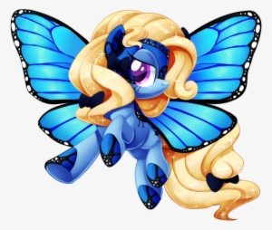 Centchi, Bow, Butterfly Pony, Butterfly Wings, Flying, - Mlp Blue Peleide