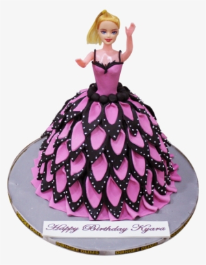 Pink Black Barbie Doll Cake - Barbie Doll Cake Png