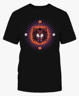 Angry Tiger T-shirt, Clemson Tigers Official Apparel - Hurricane Heart