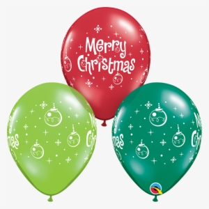 Christmas Ornaments 11" Latex Balloons - 11'' Merry Christmas Ornaments Assorted Latex X 25