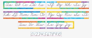 Trend® Colour Splash Cursive Alphabet Lines Bulletin - Zaner-bloser
