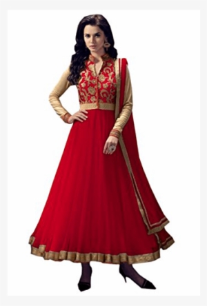 Rj080 E - Pink Net Anarkali Suit