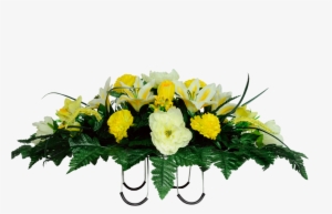 White Dahlia & Yellow Rose Mix - Bouquet