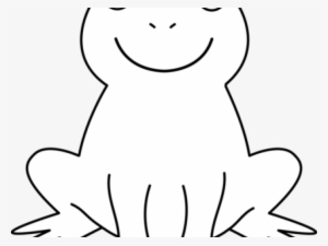 Frog Cartoon Outline - Clip Art