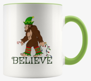 Bigfoot Elf Believe Candy Cane Christmas Tree Lights - Beer Stein