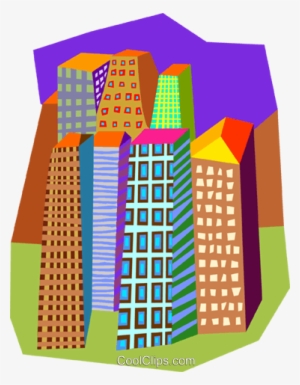 Apartment Buildings Royalty Free Vector Clip Art Illustration - Embouteillage Paris
