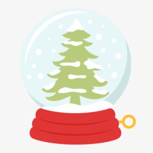 Winter Tree Snow Globe Svg Scrapbook Title Winter Svg - Winter Clipart Kate's Cuttables