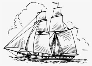 Sailboat, Boat, Sea, Sail, Ship, Vessel - Ship On Water Drawing