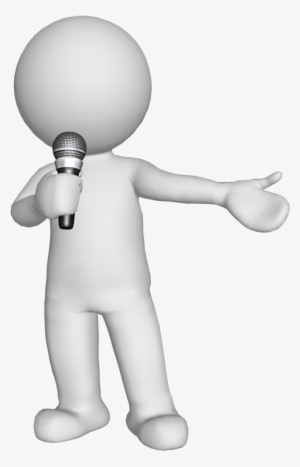 3d White Man Png - Man With Mic