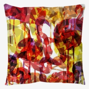Abstract Color Splashes Vector Background Throw Pillow - Canvas