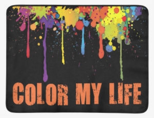 Crazy Multicolored Running Splashes Color My Life Beach - Crazy Multicolored Mirrored Running Splashes