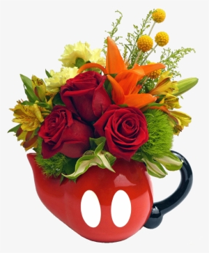 Mickey Mouse Pants Teapot Bouquet - Mickey Y Minnie Mouse Flowers