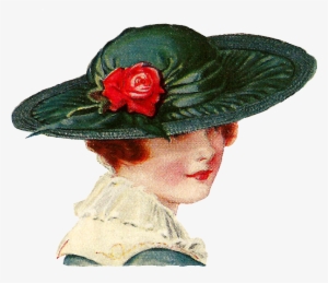 Vintage - Vintage Woman Hat Png