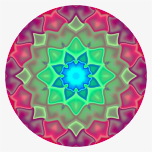 Mandala 21 Kaleidoscope Light Color - Nfl Christmas Fabric Ornaments