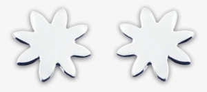 Sterling Silver Small Flowers Stud Earrings - Vector Graphics