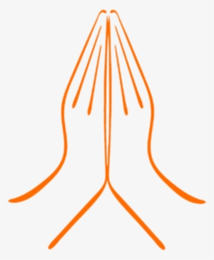Praying Hands Yoga Logo Design Png Image - Namaste Line Drawing