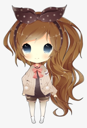 Art Trade With Jellydrop By Eo21 - Chibi Girl With Brown Hair