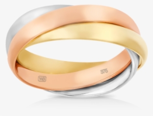 Russian Wedding Band Made In 9ct Yellow, White And - Gold Russian Wedding Band