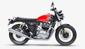 Ravishing Red Front 3-quarter Ravishing Red Side View - Royal Enfield Interceptor