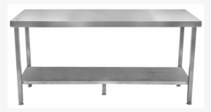 Stainless Steel Table Wih Galv Shelf - Table