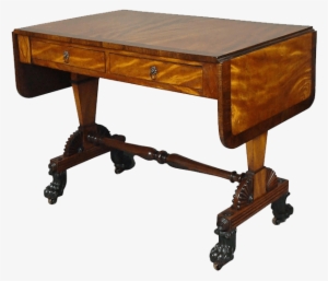 Regency Satin And Rosewood Sofa Table, In The Manner - Rosewood Sofa Table