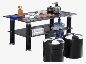 Tempered Glass Kung Fu Coffee Table With Induction - Table