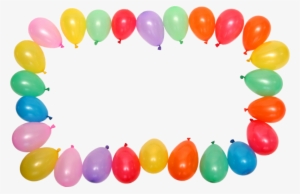 Birthday Balloon Border Clip Art - Balloon Border Png Transparent