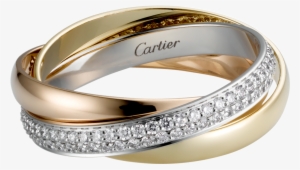 Trinity Ring, Small Modelwhite Gold, Yellow Gold, Pink - Cartier Russian Wedding Band