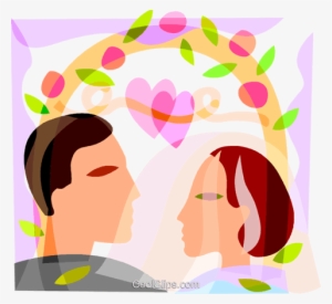 Married Couple Royalty Free Vector Clip Art Illustration