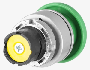 Mushroom Push Button Ø 40 Flush Mount Momentary Green - Plastic