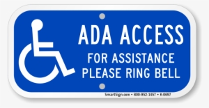 For Assistance Please Ring Bell Ada Access Sign - Colorado
